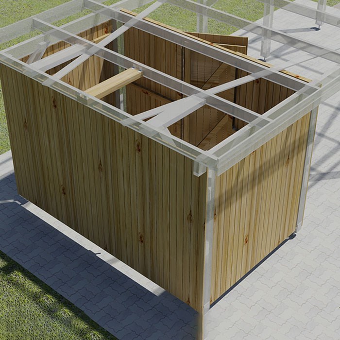Förråd Palmako 5,8 m2 tillbehör till Carport Karl