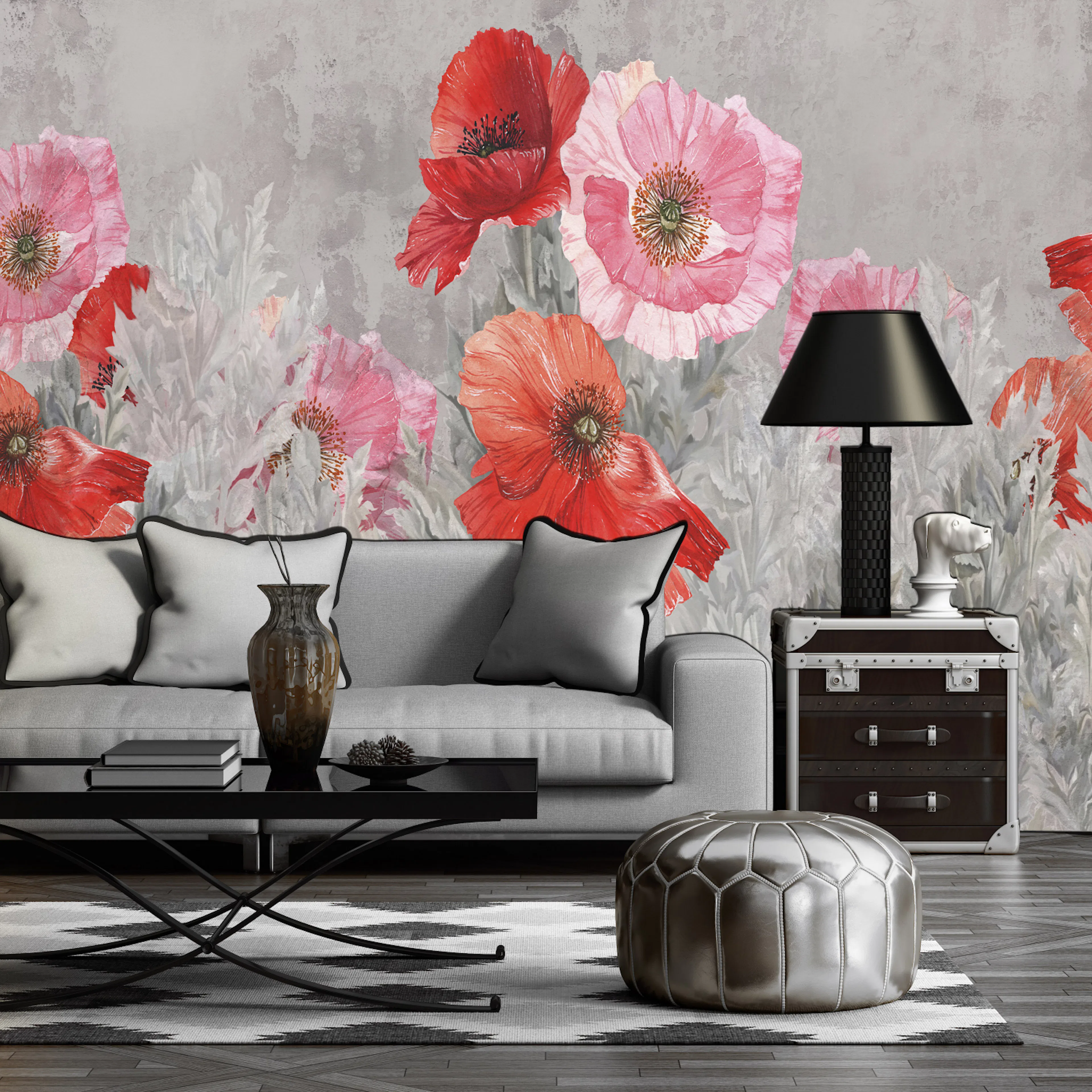 Fototapet - Gray Meadow 450x315 450x315 cm