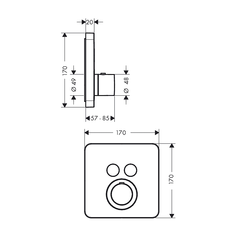 Duschblandare Hansgrohe ShowerSelect Soft Cube