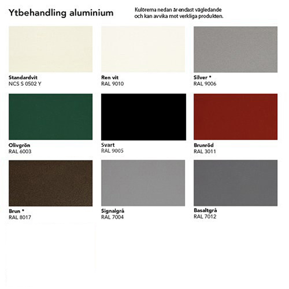Färgtillval Outline Utsida Alu