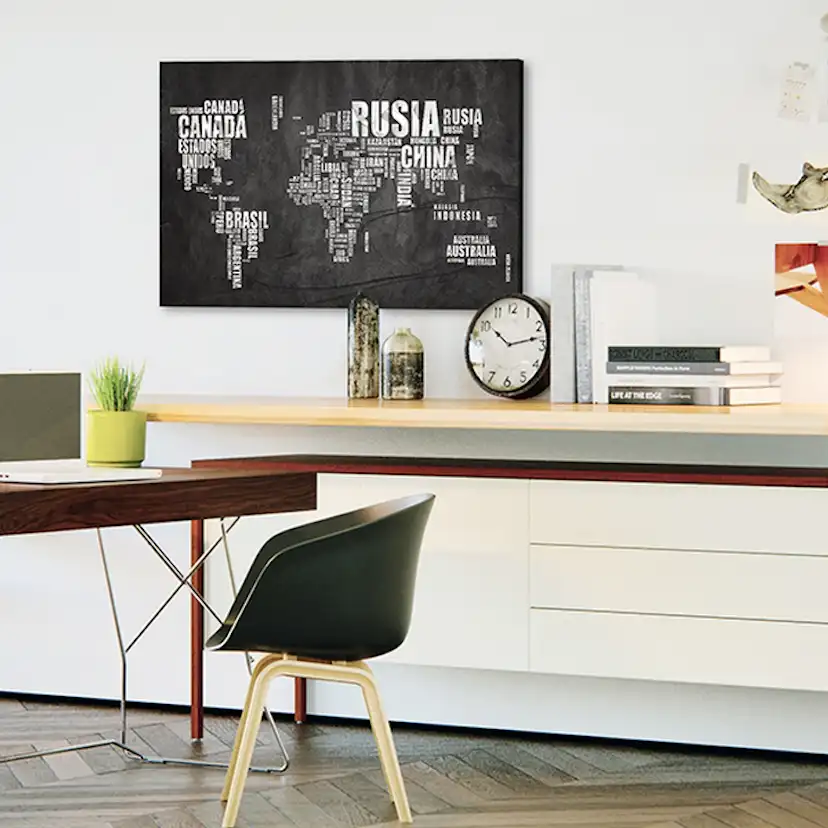 Tavla Arkiio World Map Mundo Negro