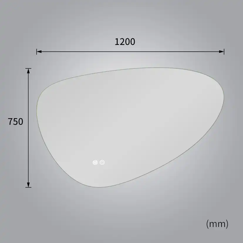 Badrumsspegel Lyfco med LED-Belysning 120x75 cm