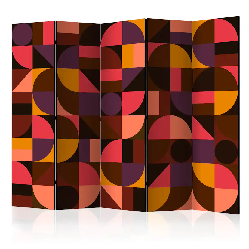 Rumsavdelare Arkiio Geometric Mosaic Red II 225x172 cm