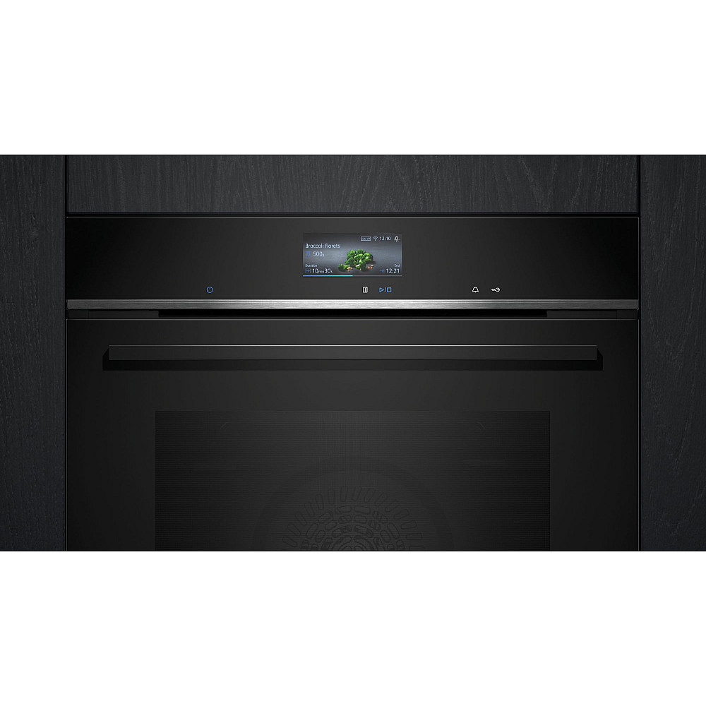 Ugn och Mikro Siemens iQ700 HB776G3B2S + CD714GXB1 Med WIFI och Ångfunktion Svart