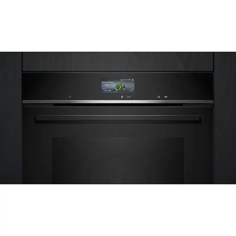 Ugn och Mikro Siemens iQ700 HB776G3B2S + CD714GXB1 Med WIFI och Ångfunktion Svart