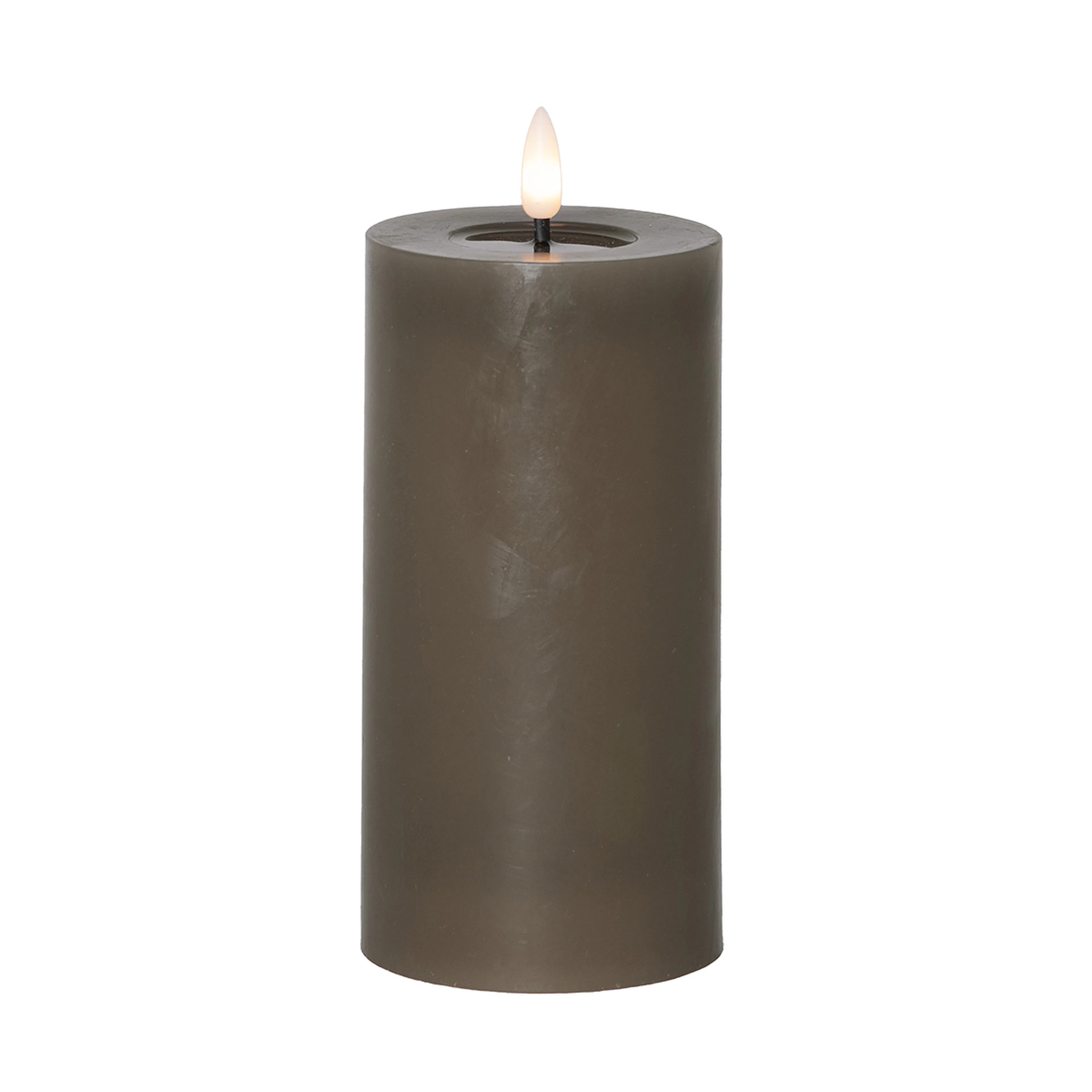 LEDBlockljus Flamme Flow 17,5 cm Mole Brun