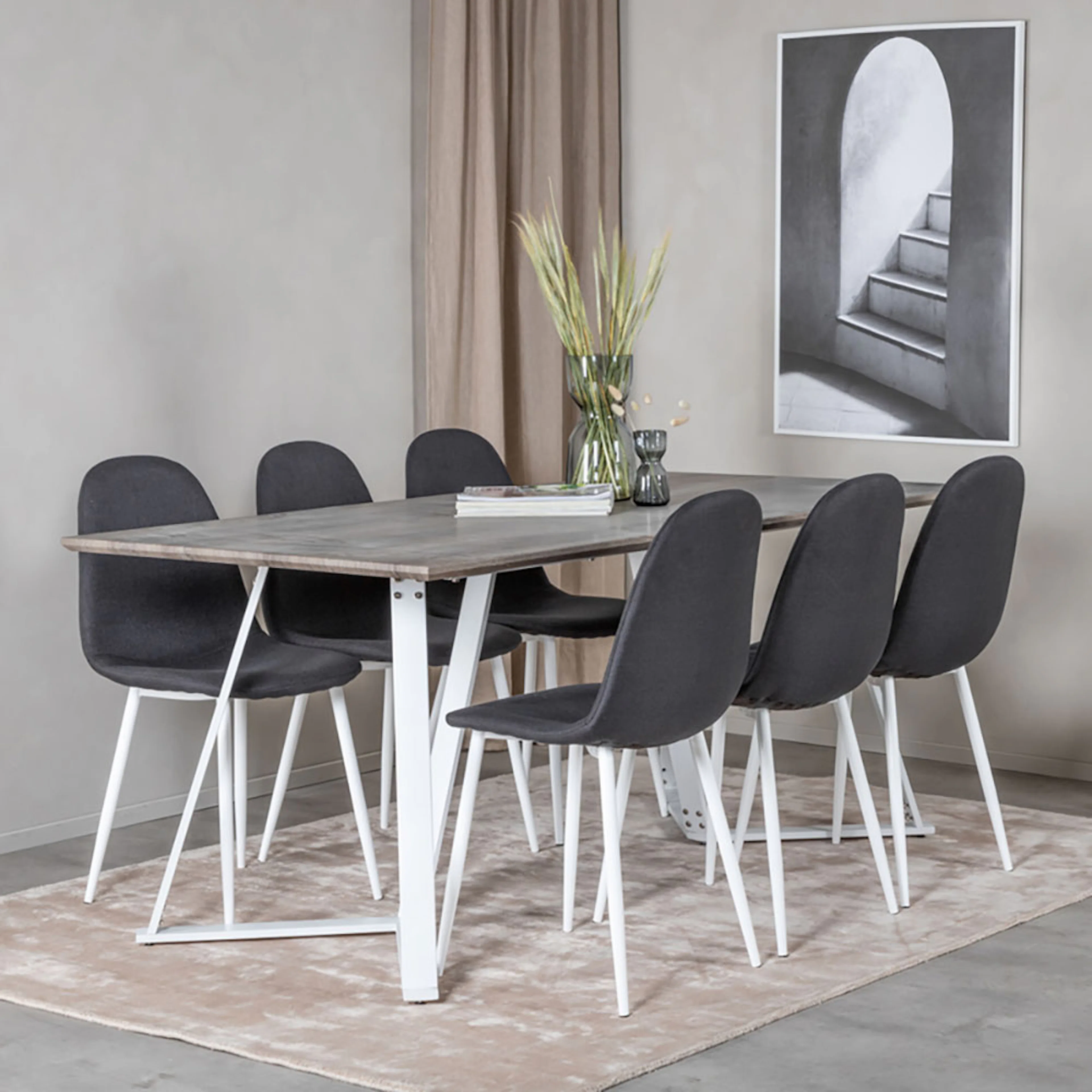 Matgrupp Venture Home Marina med 6 Polar stolar