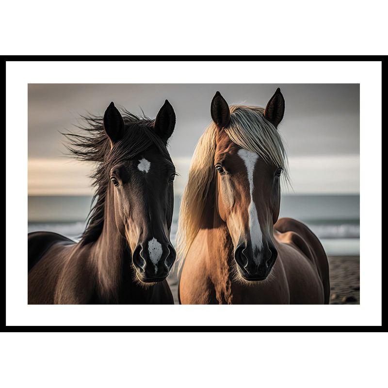 Brown Horses 50x70 50x70 cm