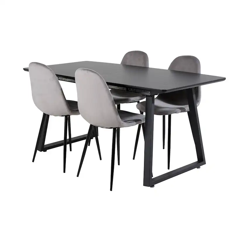 Matgrupp Venture Home Ina med 4 Pobbie Stolar Sammet