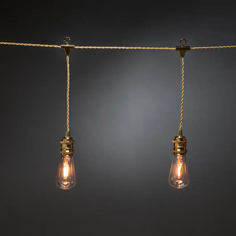 Ljusslinga Gnosjö Konstsmide 8L LED Utbytbar Guld