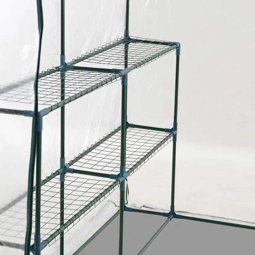 Plastväxthus Metalcraft 8 hyllor Transparent