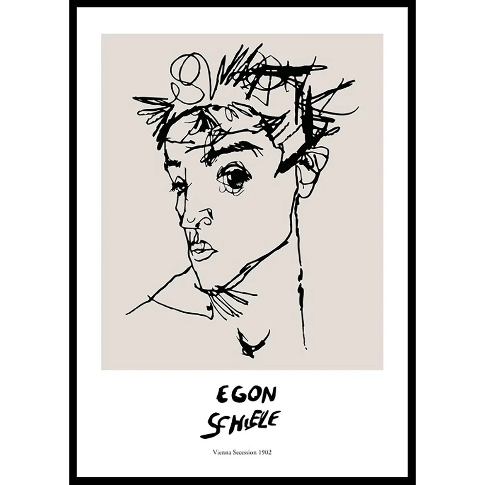 Poster Gallerix Egon Schiele Self Portrait