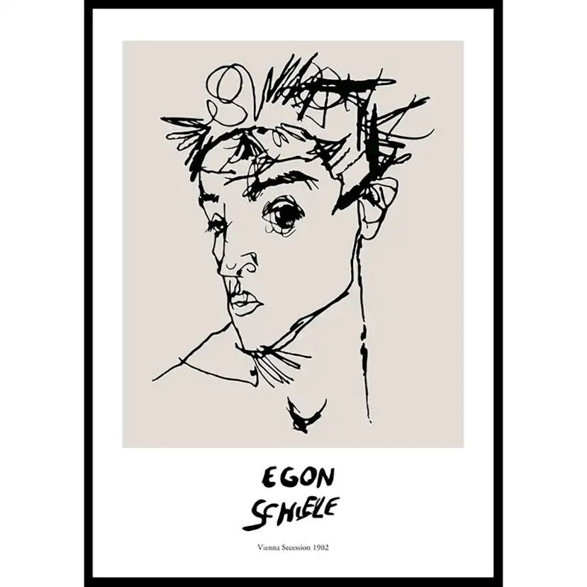 Poster Gallerix Egon Schiele Self Portrait