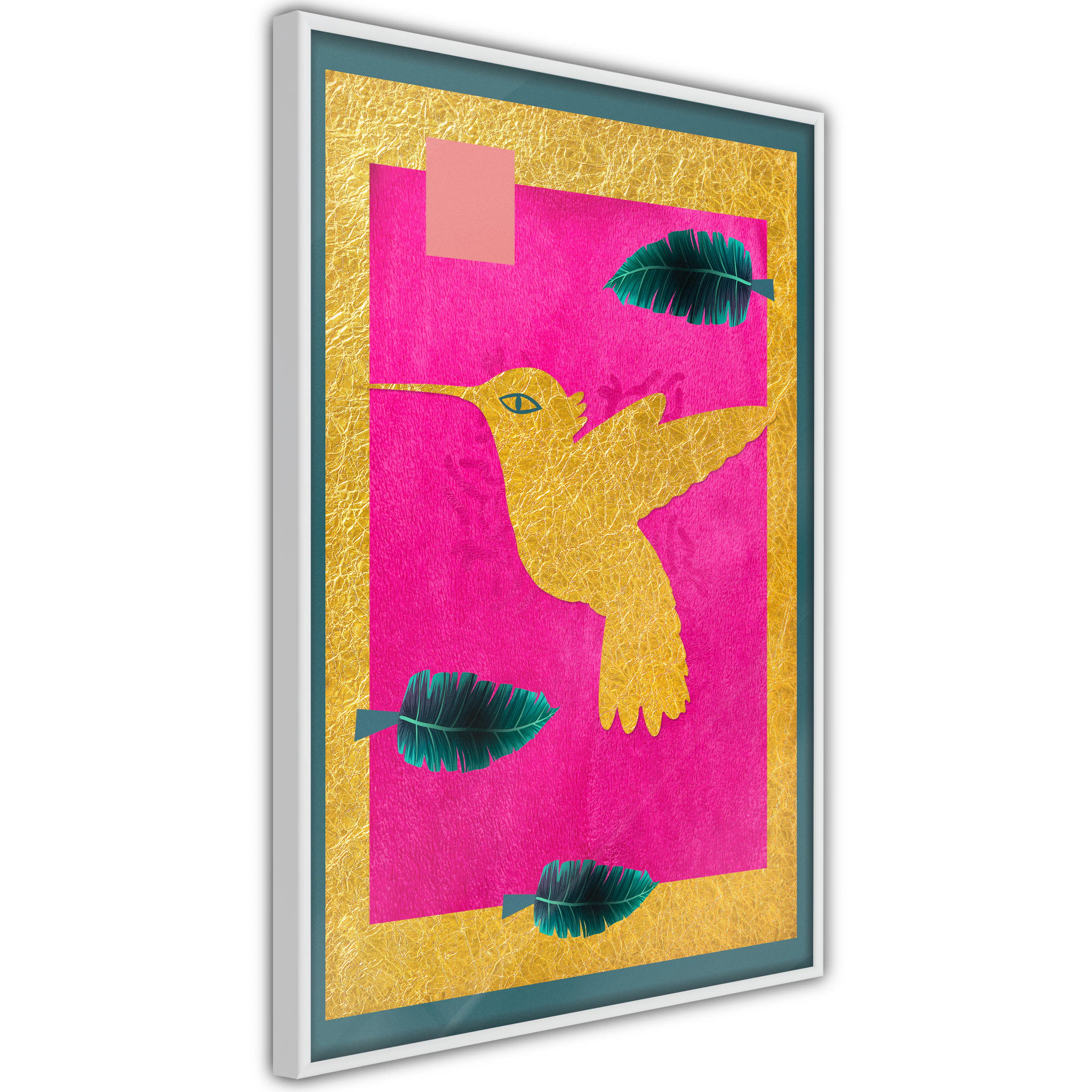 Poster Artgeist Affisch Golden Hummingbird