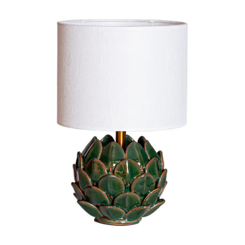 Bordslampa Cottex Rosanna H30 cm Keramikfot med Linneskräm
