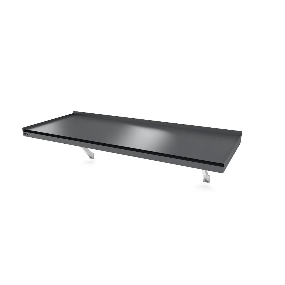 Modern Flat Console B=2430 D=1155 Dark grey (RAL:7011) 2430 mm Mörkgrå 3 Vita COB Led-Lampor, Djup: 1155 mm