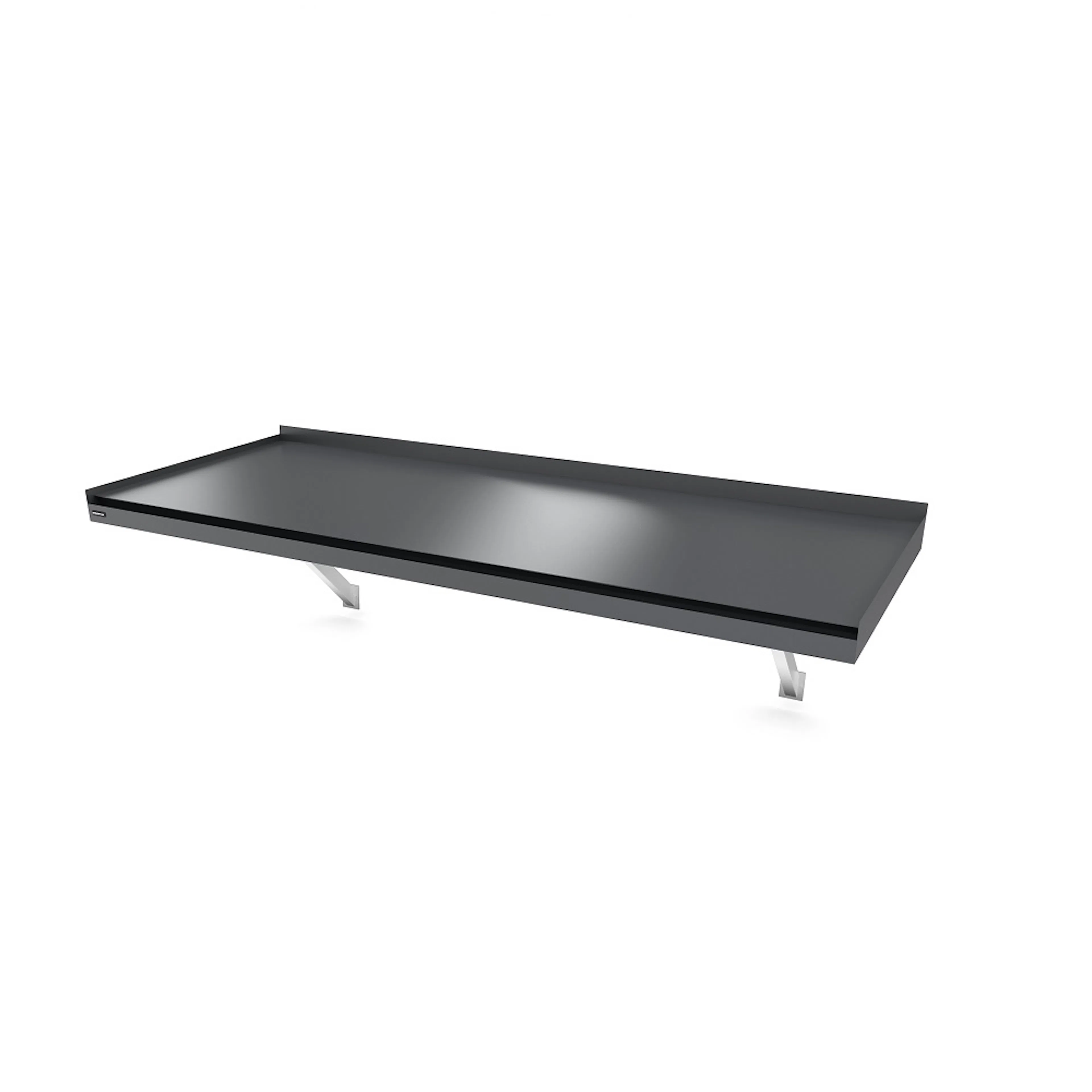 Modern Flat Console B=2430 D=1155 Dark grey (RAL:7011) 2430 mm Mörkgrå 3 Vita COB Led-Lampor, Djup: 1155 mm