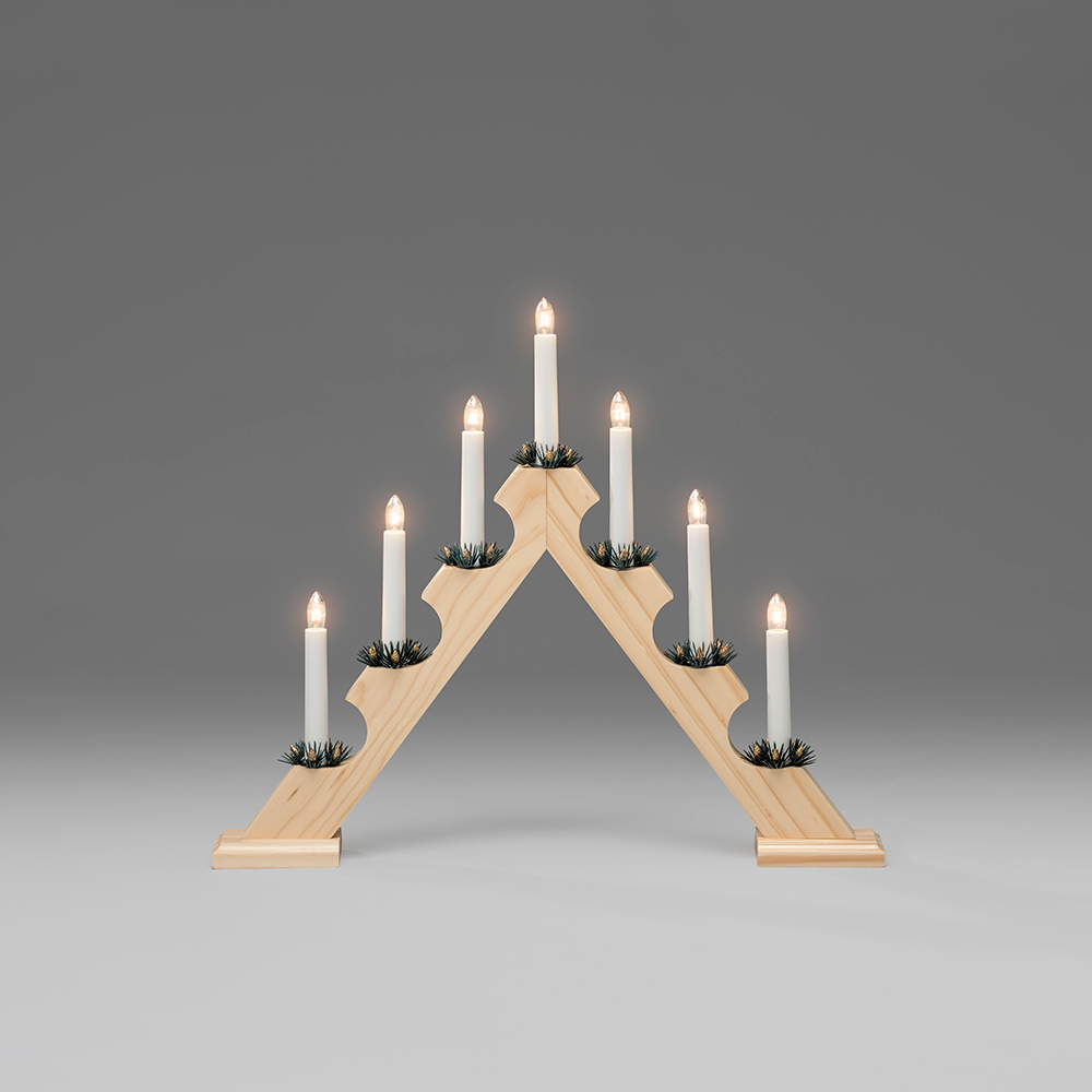 Adventsljusstake Gnosjö Konstsmide 7L med Manschetter H40