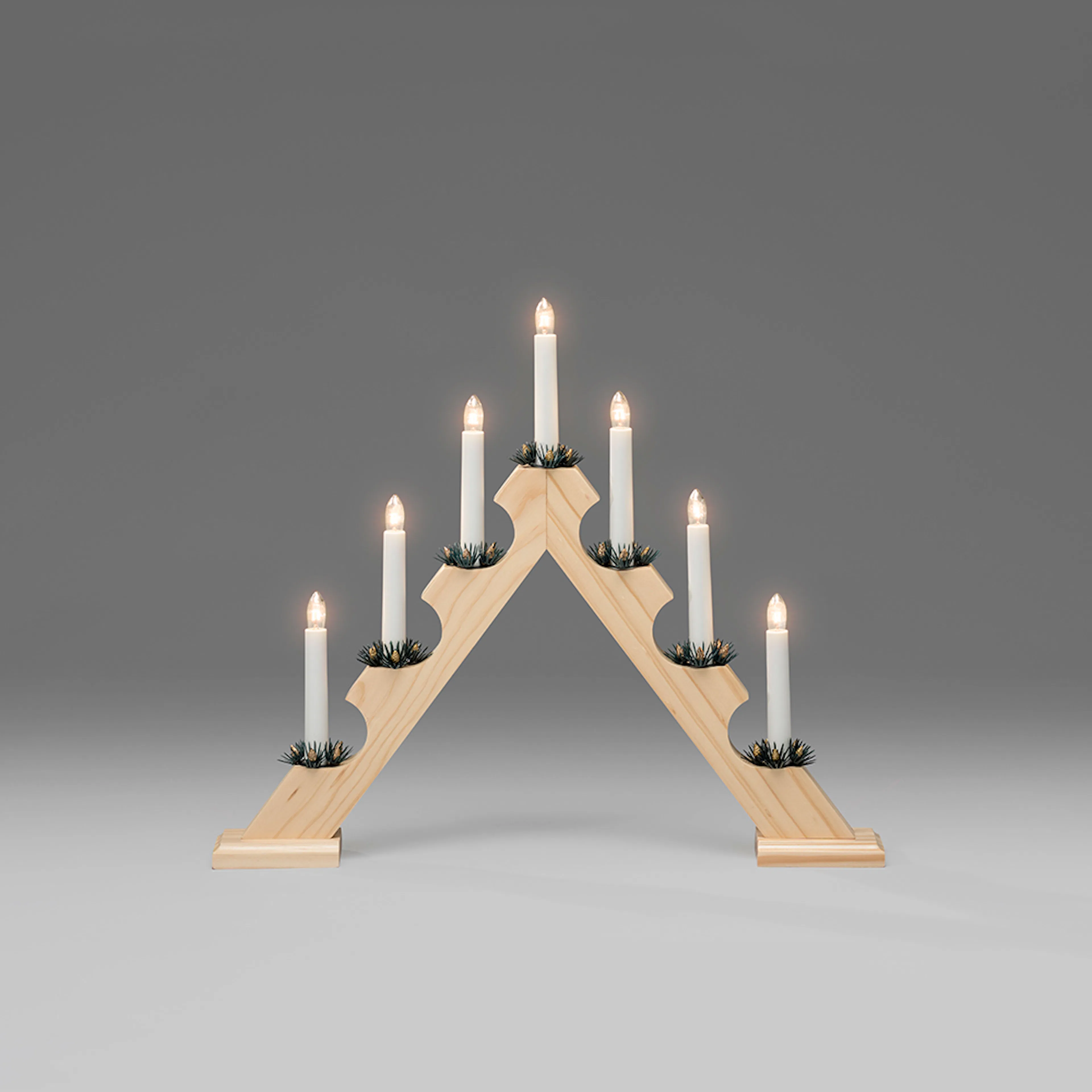 Adventsljusstake Gnosjö Konstsmide 7L med Manschetter H40