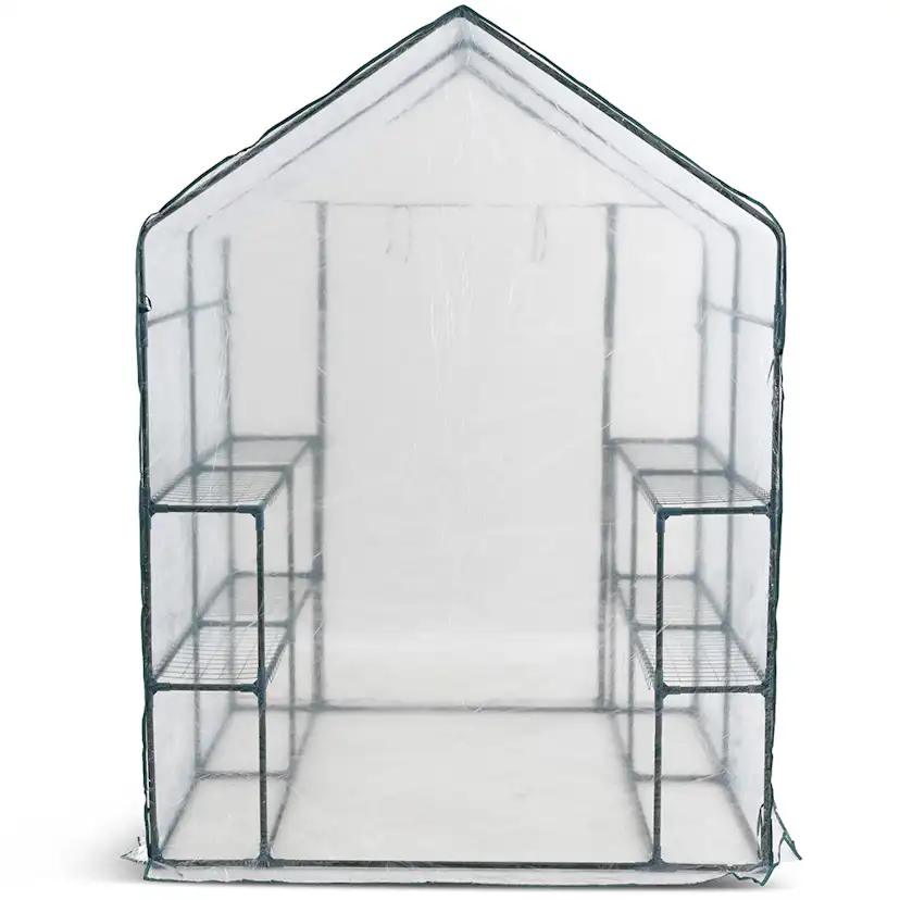 Plastväxthus Metalcraft 8 hyllor Transparent
