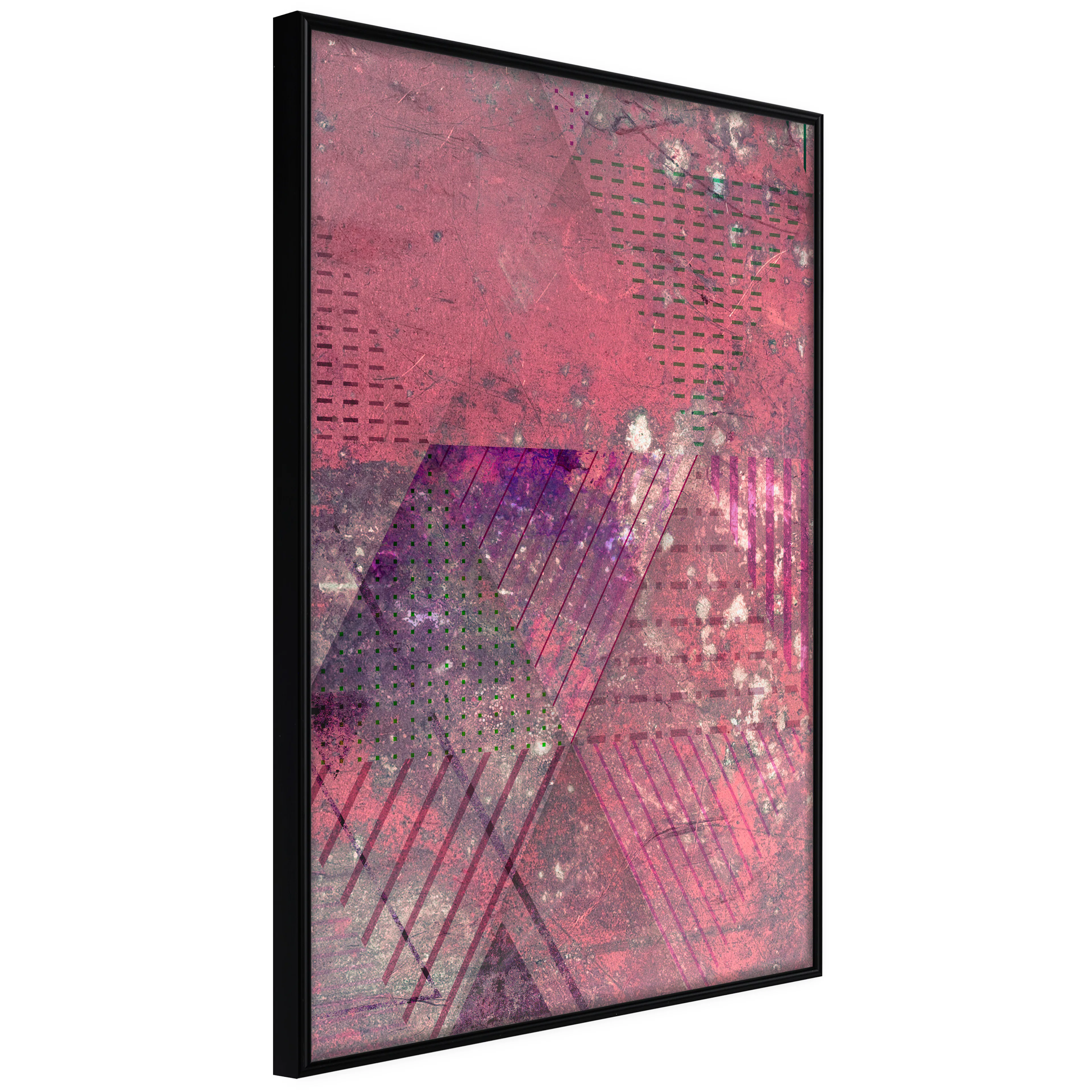 Affisch - Crimson Abstraction [Poster] 40x60 Svart ram, 40x60 cm
