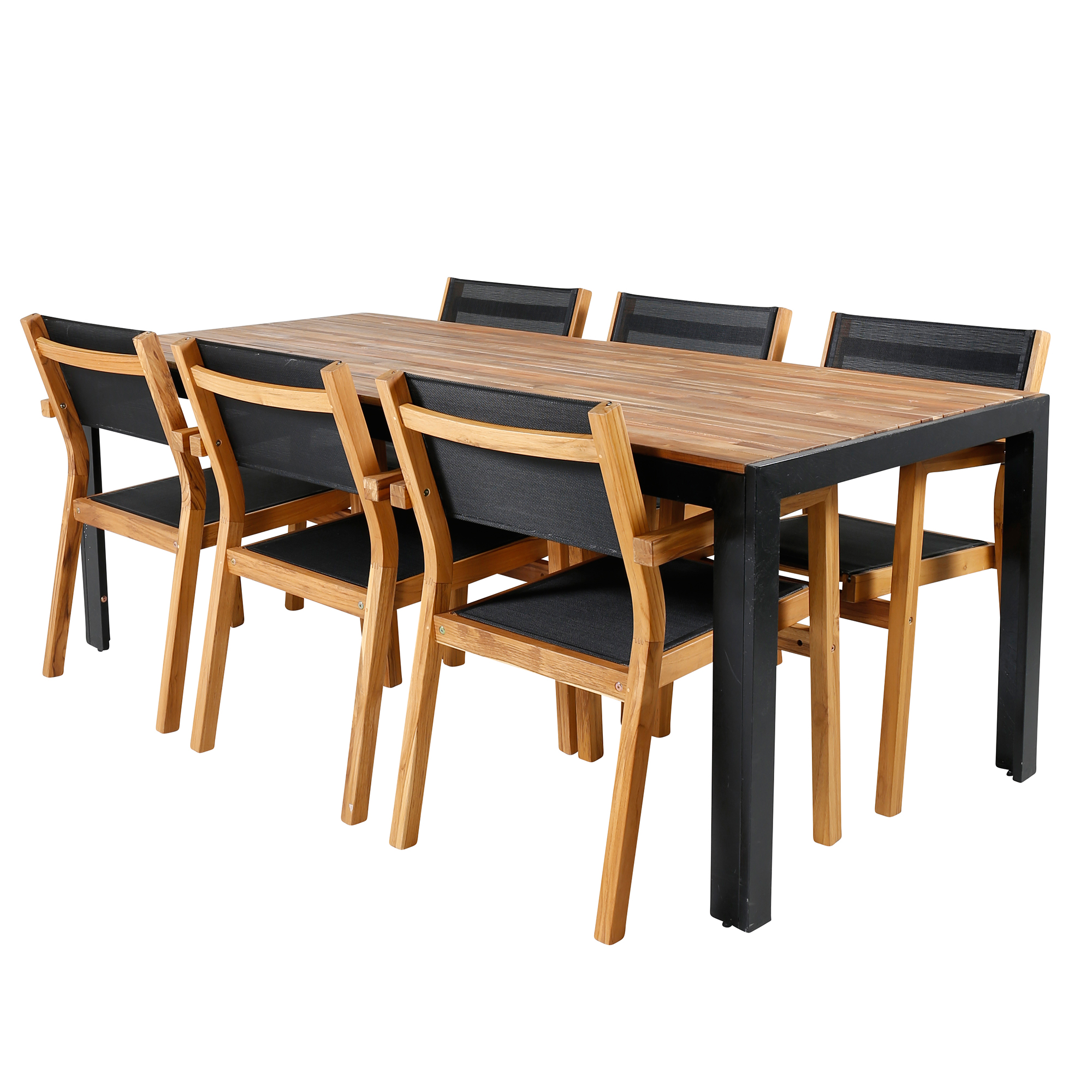 Matgrupp Venture Home Bois med 6 Velle Stolar