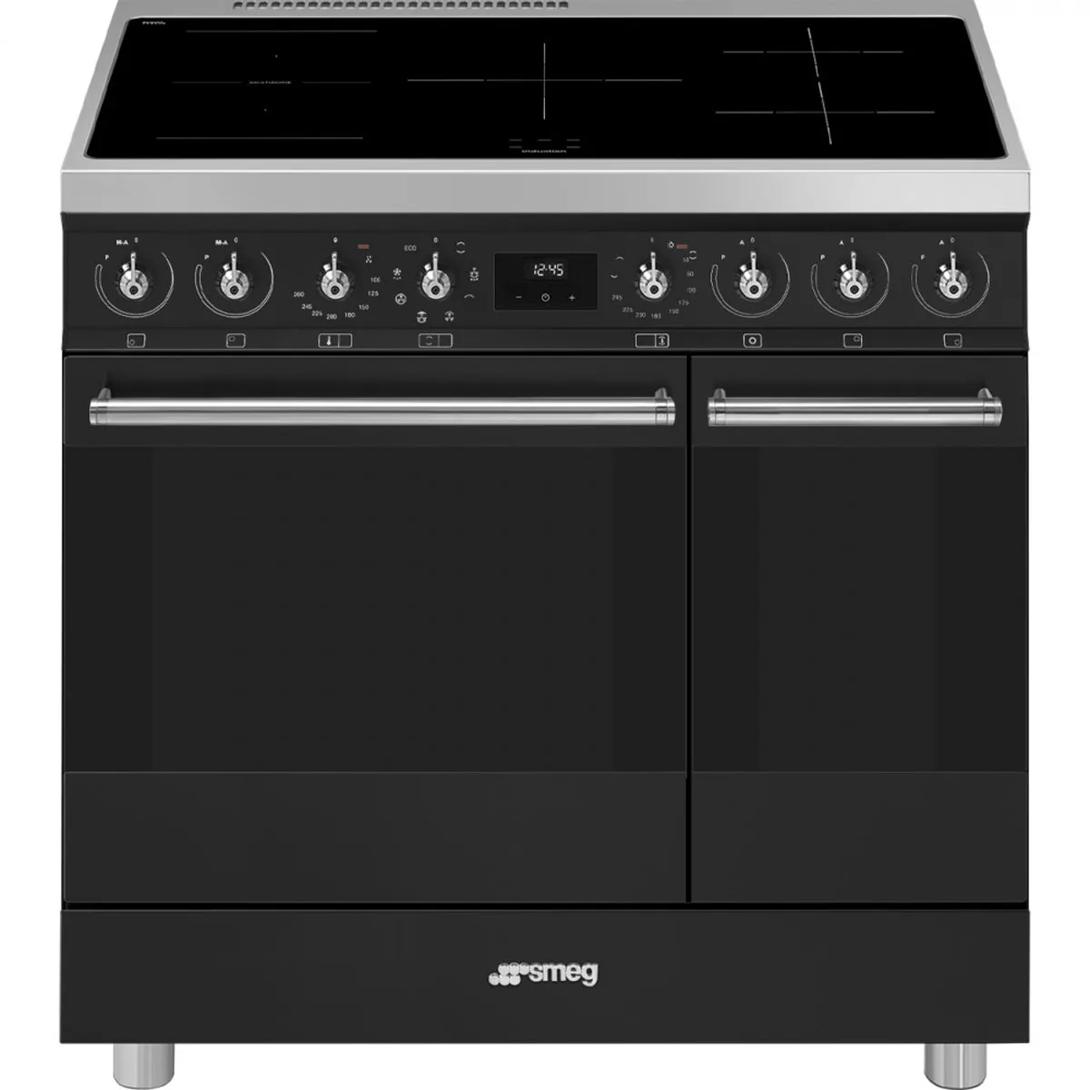 Induktionsspis Smeg Elegans C92IMMB2 Mattsvart med Timer