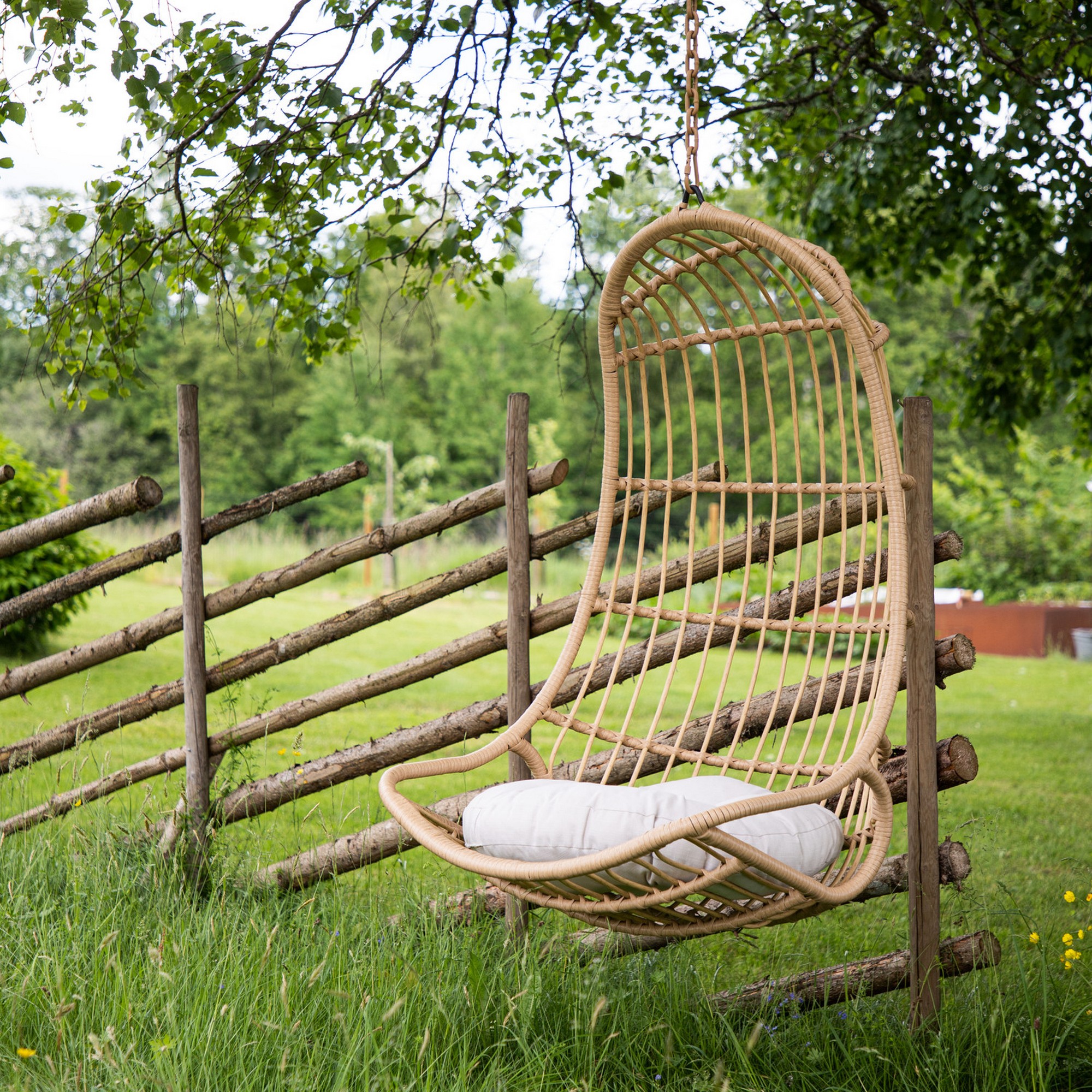 Pulau Hangingchair Rattan Nature / Creme Natur