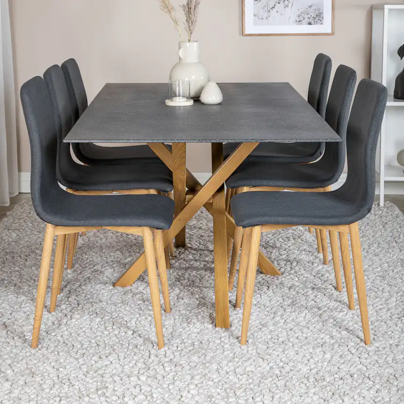 Matgrupp Venture Home Piata med 6 Walter Stolar Polyestertyg