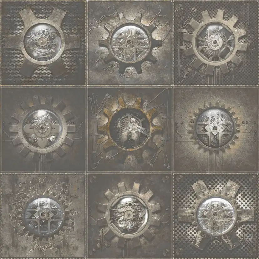 Tapet Galerie Wallcoverings Industrial Tiles G56229