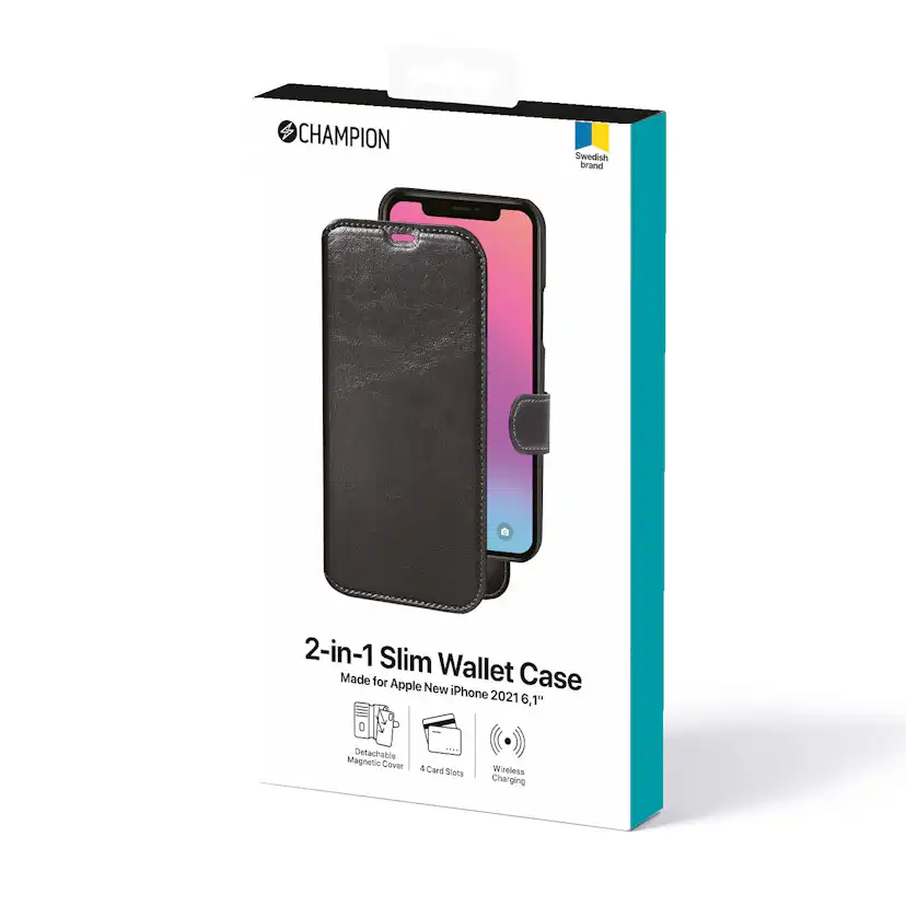 Mobilskal Champion 2-in-1 Slim wallet iPhone 13
