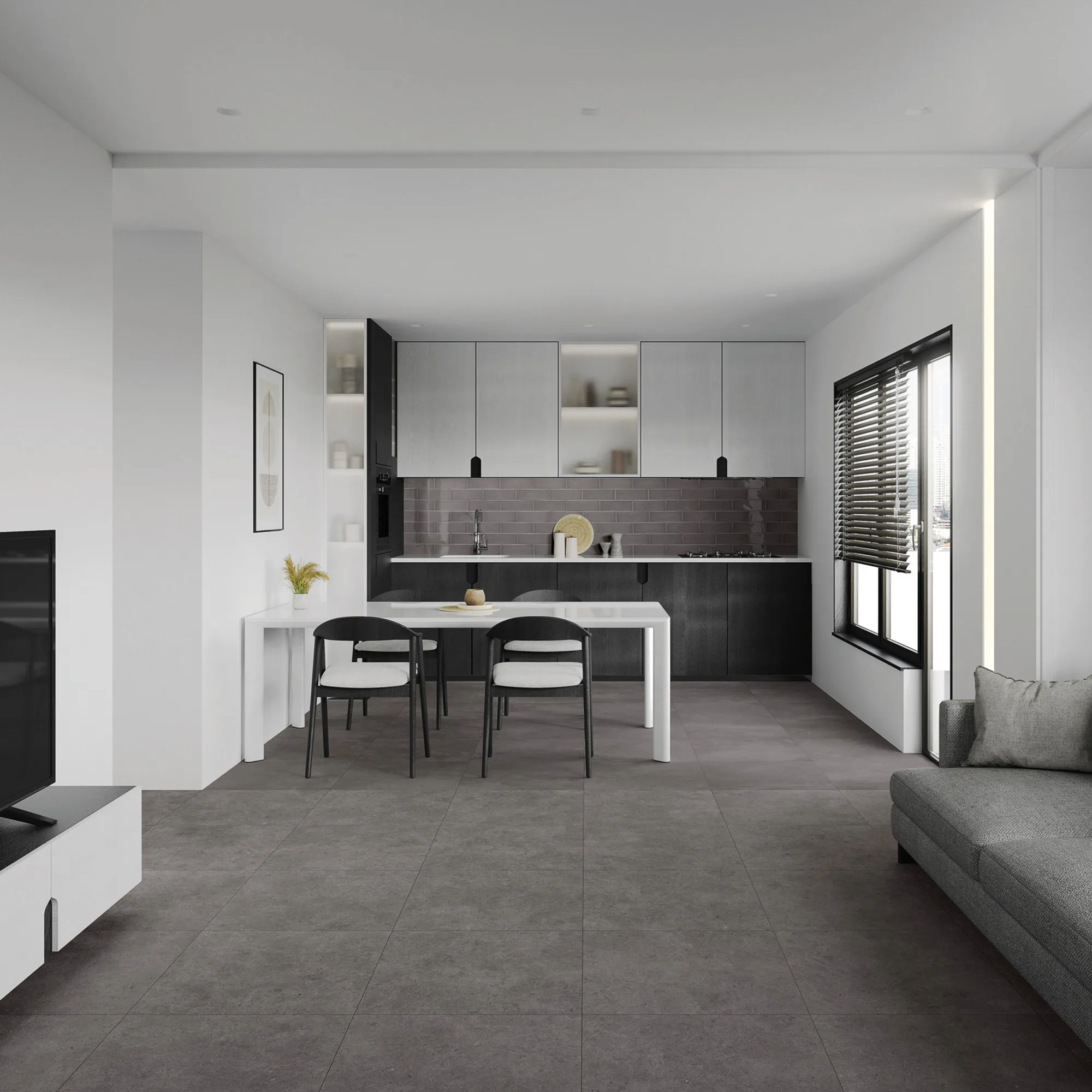 Klinker Arredo Flow Cement Coal 60x60 cm