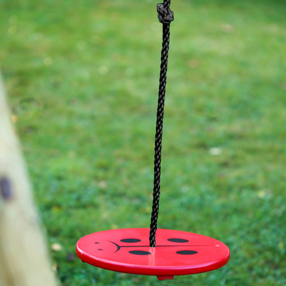 Gunga Nyckelpiga röd/svart 30x30x1,8cm rep=180cm FSC (A)