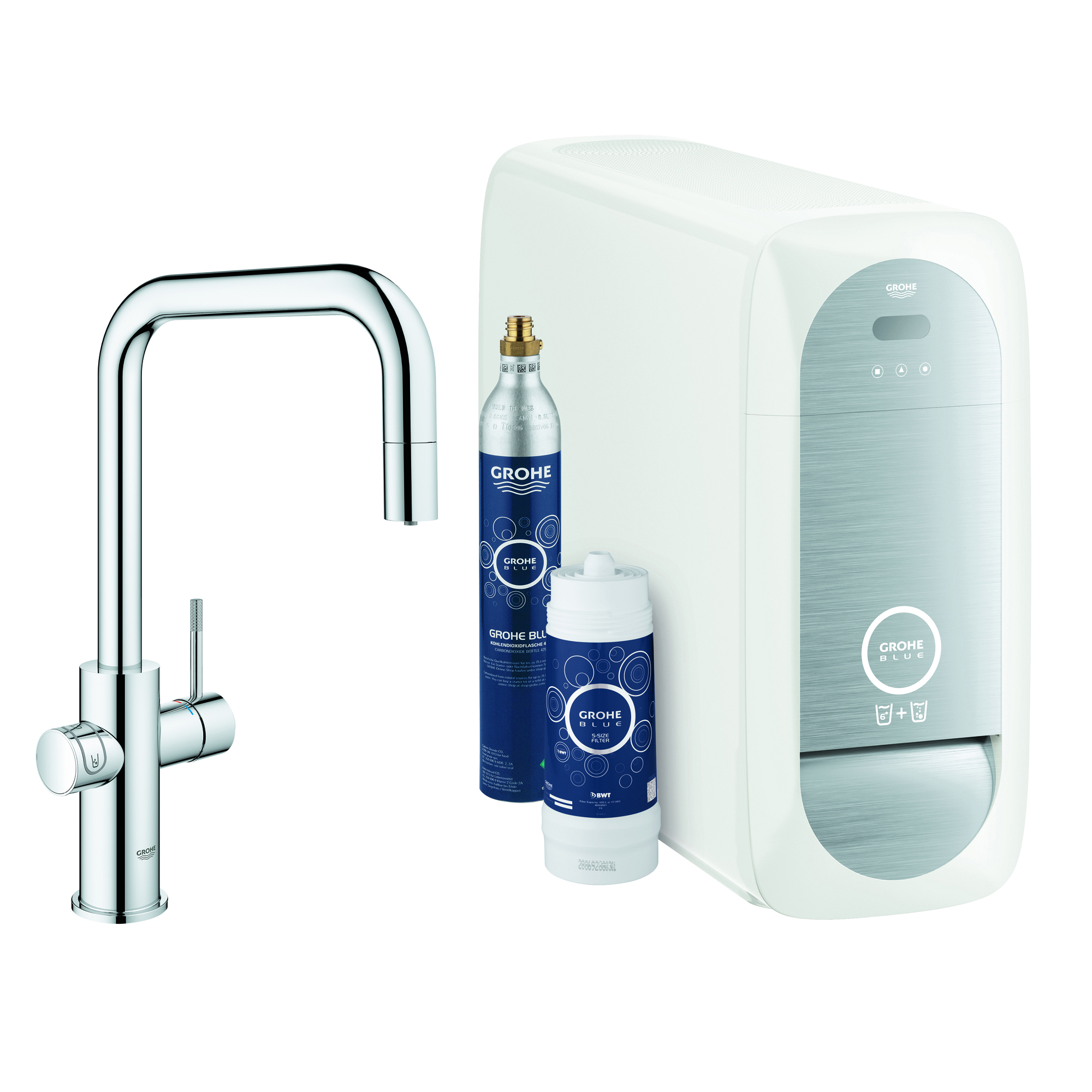 Köksblandare Grohe Blue Home med utdragbar U-pip Starter Kit Bluetooth
