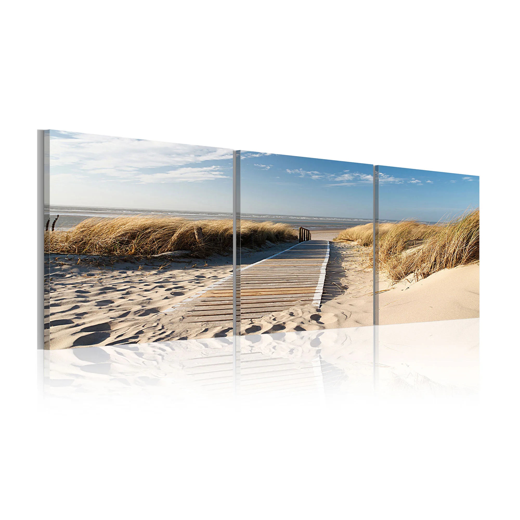 Tavla Arkiio Beach Triptych 120x40