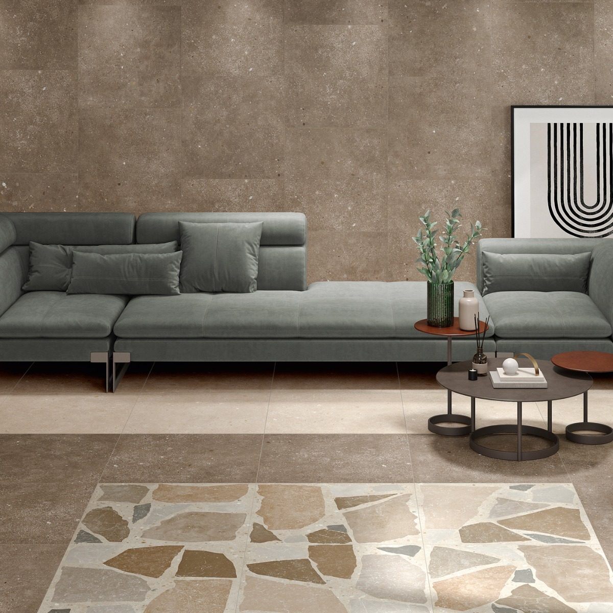 Klinker Glamstone Brown Matt 120x120 cm