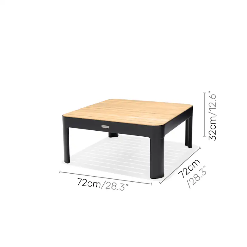 Loungegrupp LifestyleGarden Portals Modeluset 2x 2-sitssoffor + soffbord Svart