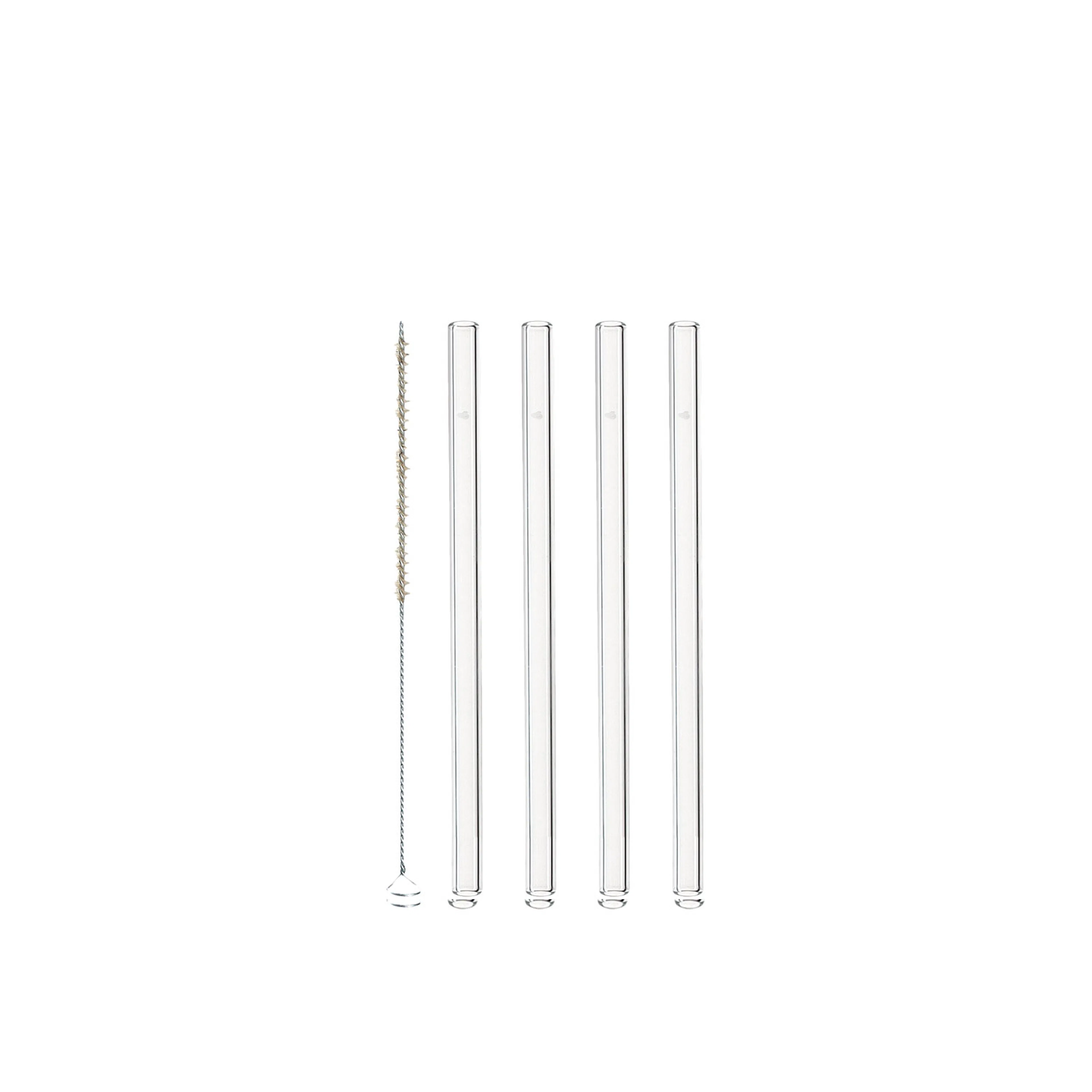 Sugrör Leonardo Glas 4-pack med Borste
