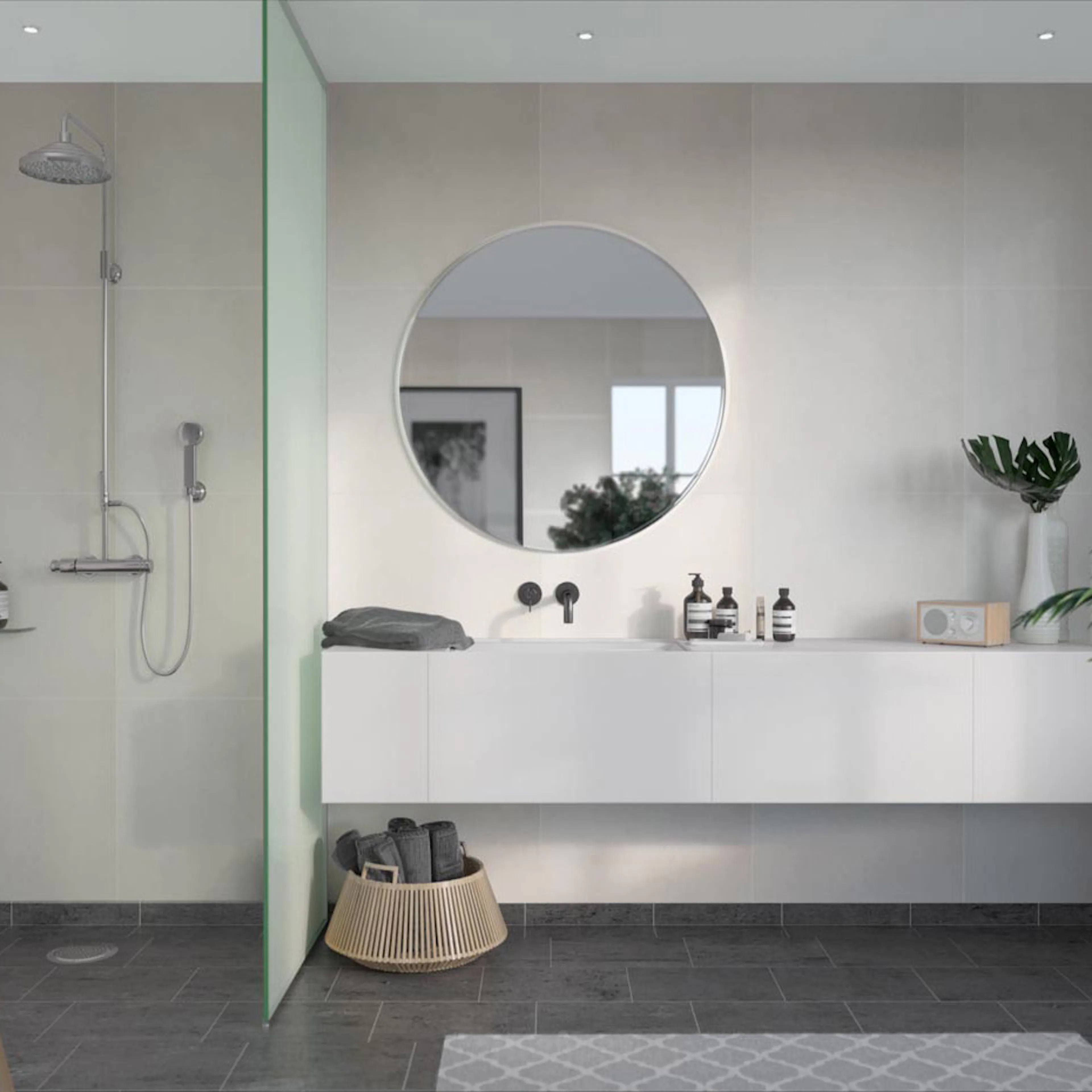 Våtrumsskiva Fibo Grey Cement 2145-M6060S