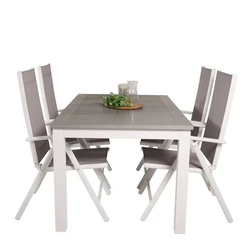 Matgrupp Venture Home Aleyna 160/240 med 4 Bront Matstolar
