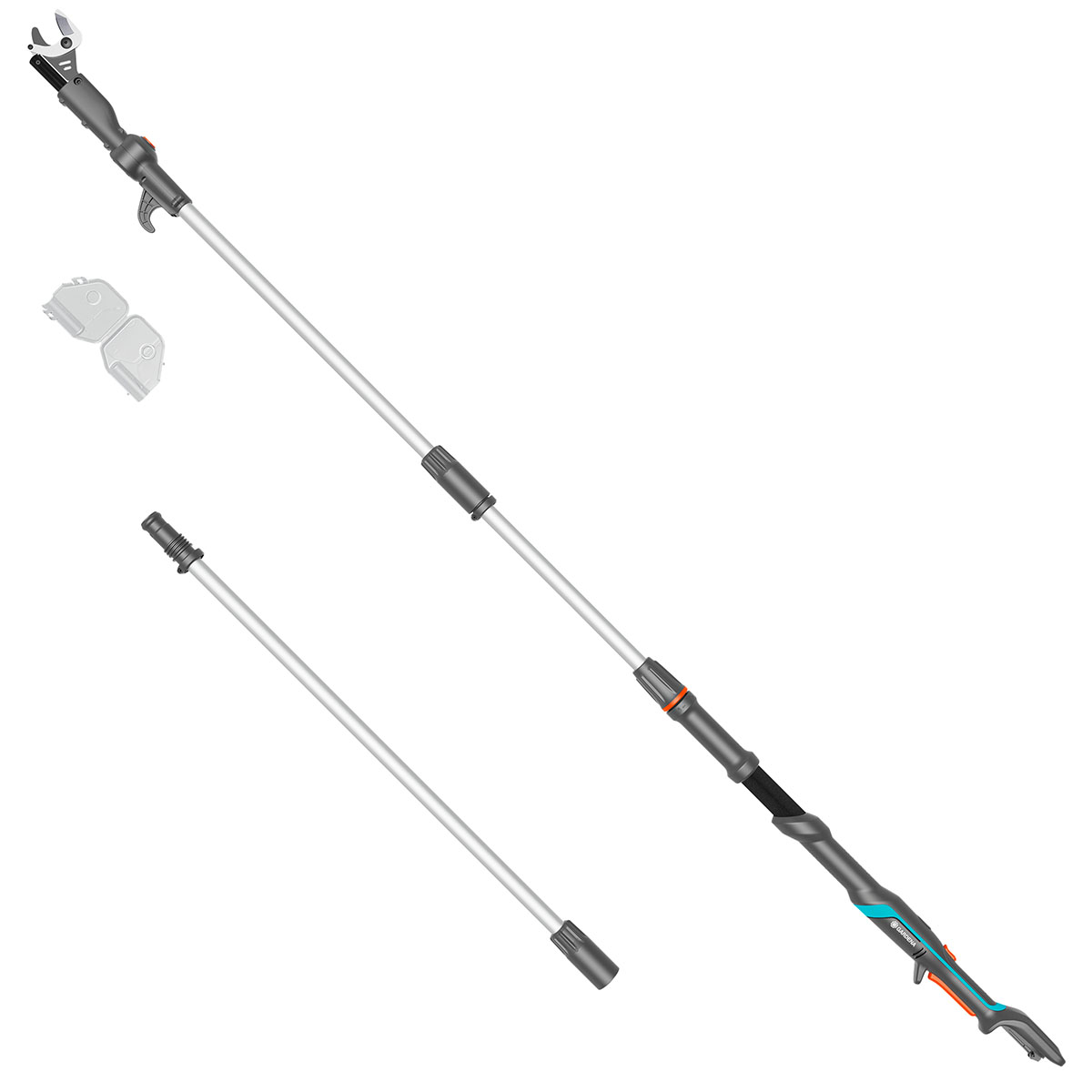 Teleskopisk Stångsax Gardena HighCut 360 Batteri P4A utan Batteri och Laddare