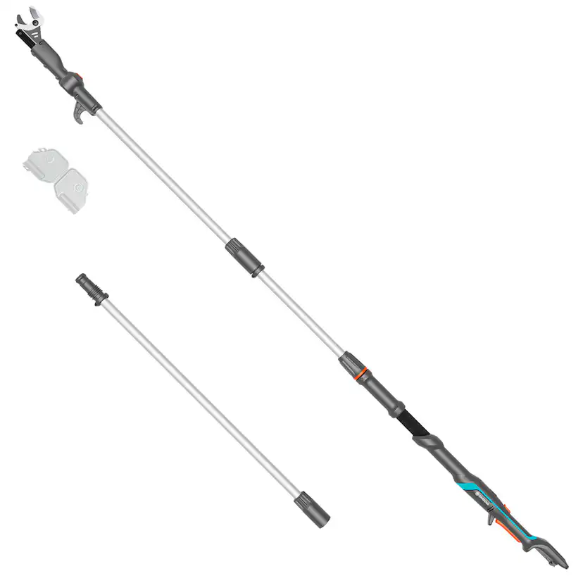 Teleskopisk Stångsax Gardena HighCut 360 Batteri P4A utan Batteri och Laddare