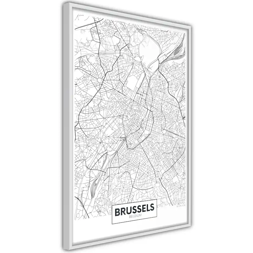Poster Artgeist Affisch Map of Brussels