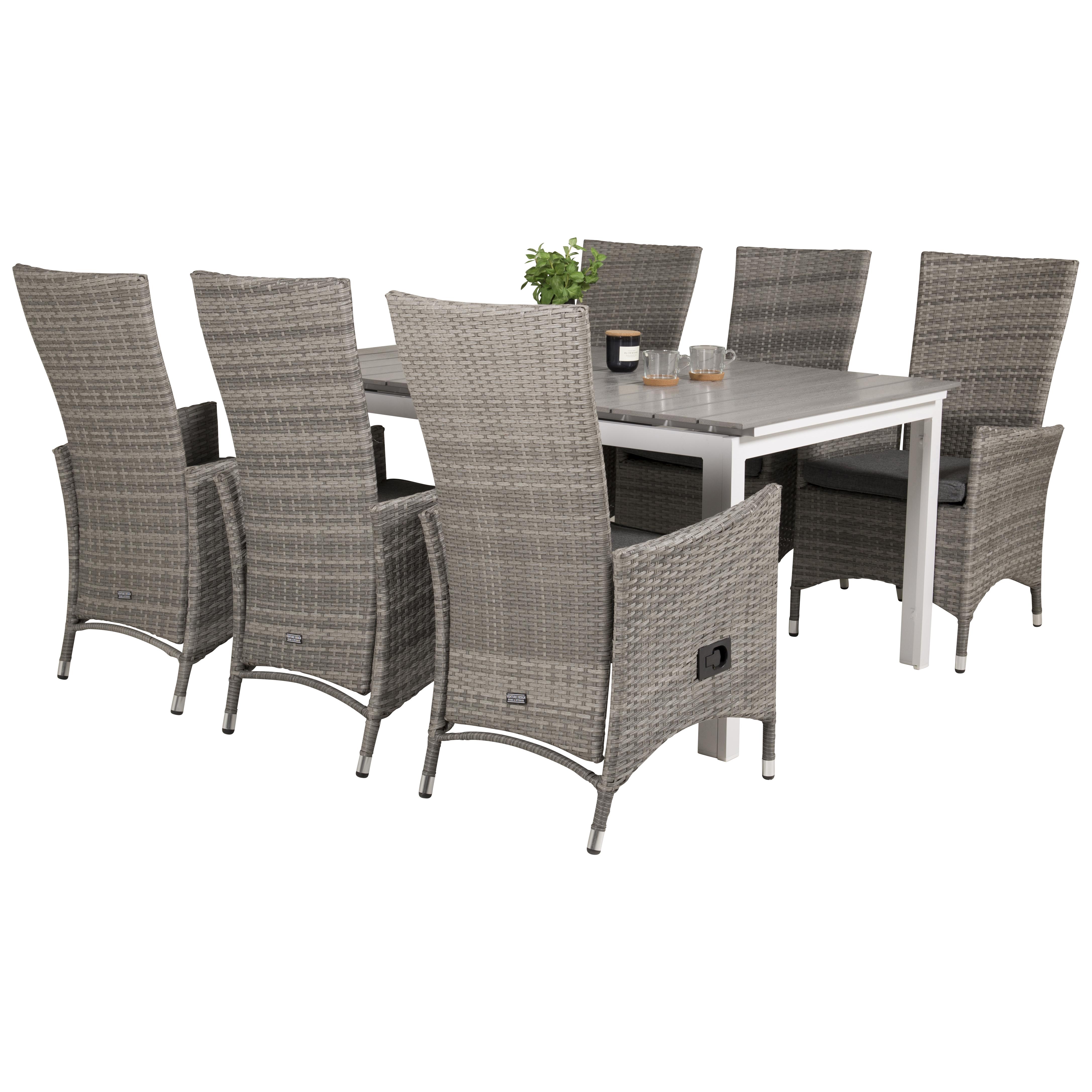Matgrupp Venture Home Lova 160/240 med 6 Pishi Stolar