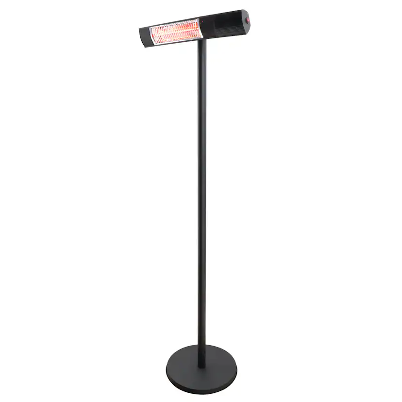 HORTUS Terrassvärmare golvmodell 500/1000/1500 W, GT, med fj Svart