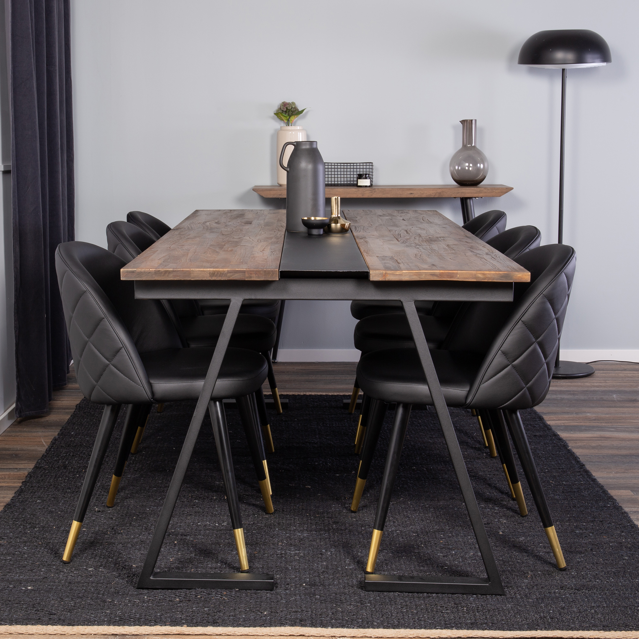 Matgrupp Venture Home Jane med 6 Valentina Stolar Mörk Teak