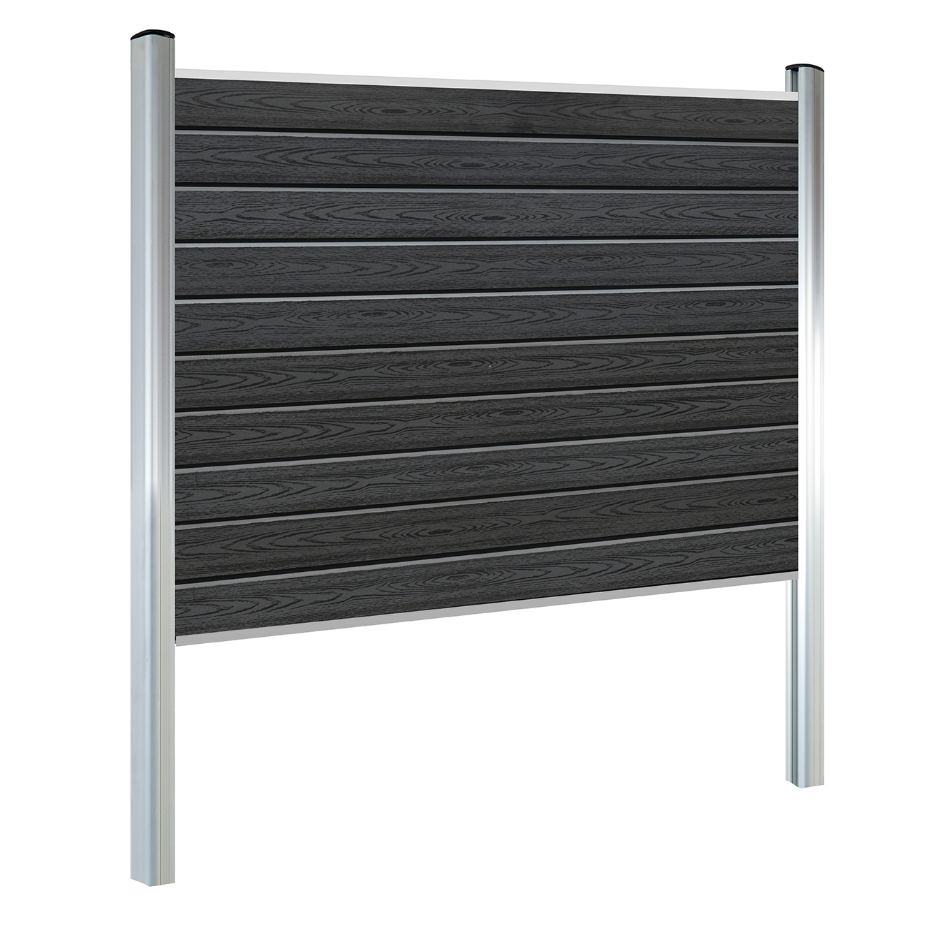 Startset Kirkedal K100 med 2 Aluminium Stolpar, Topp/bottenskena och K1 Staketprofiler