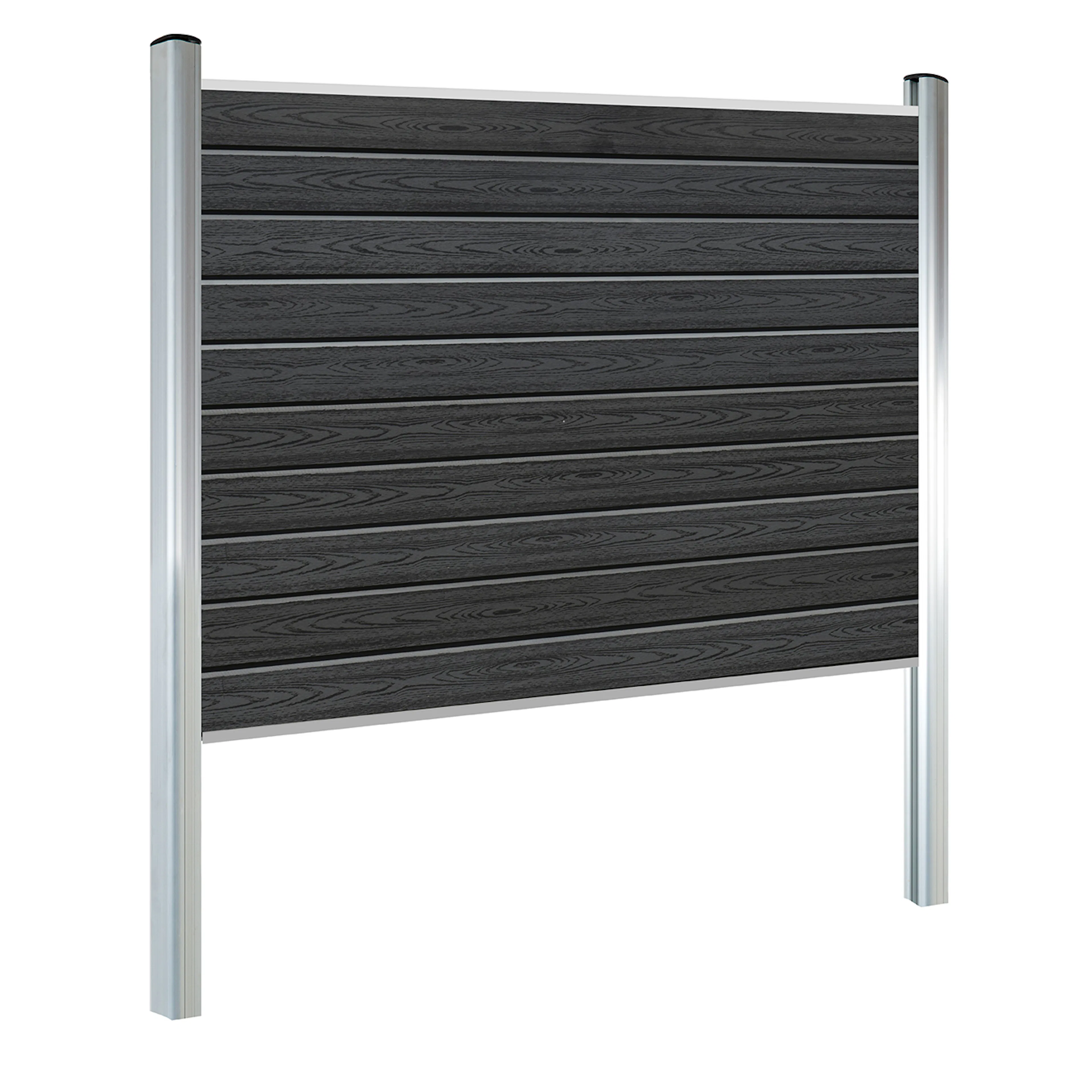Startset Kirkedal K100 med 2 Aluminium Stolpar, Topp/bottenskena och K1 Staketprofiler