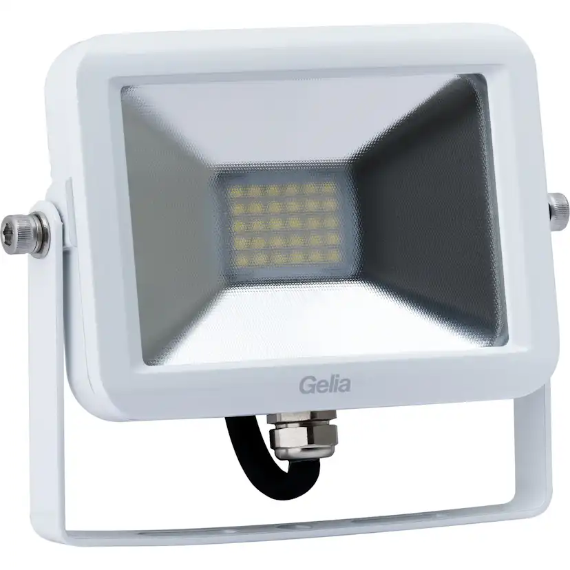 Strålkastare Gelia LED 20W IP65 0,5m Kabel med Stickpropp