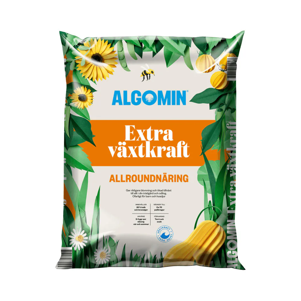 Växtnäring Algomin Extra Växtkraft Granulat för Trädgård & Utemiljö
